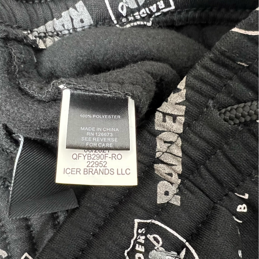New NFL Team Apparel Las Vegas Nevada Raiders Sweat Pants Size Medium 10-12​​ - Picture 7 of 7